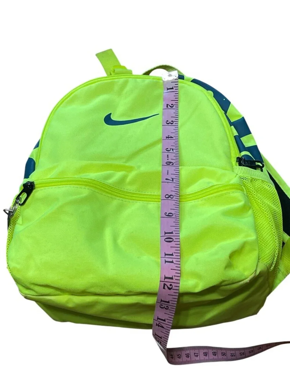 Nike Just Do It Neon Yellow Backpack 100% Polyester With Adjustable Straps & Dua